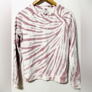 Lucky Brand blue White Tie Dye Pullover Sweater Small